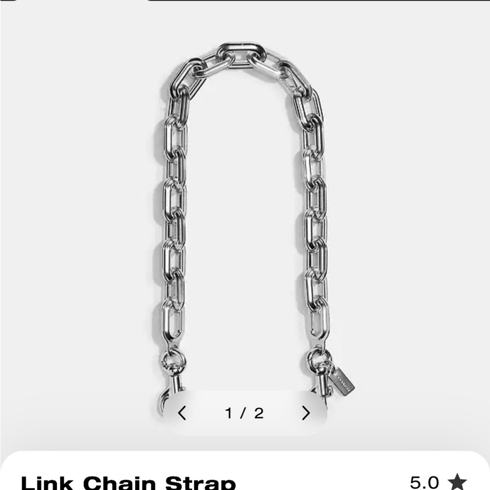 Coach Silver Link Chain Strap